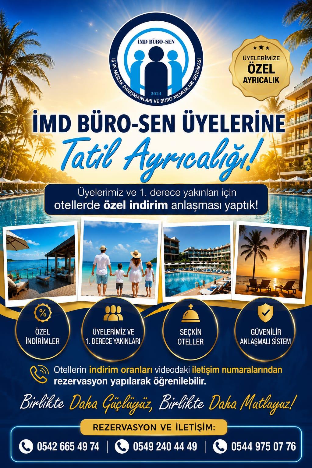 ÜYELERİMİZE ÖZEL TATİL AYRICALĞI!